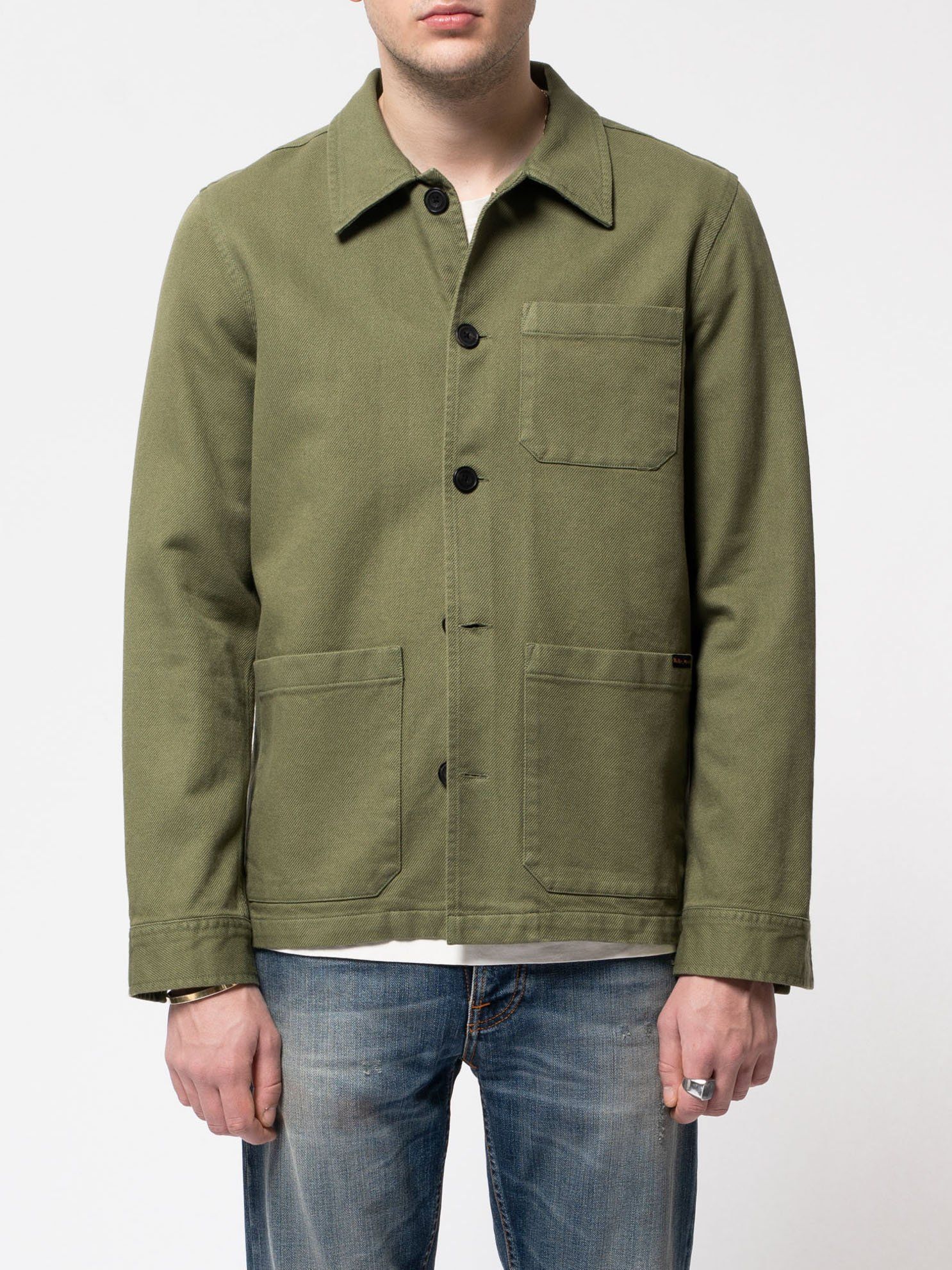 Veste de travail verte en coton bio - barney worker, Nudie Jeans, photo 3