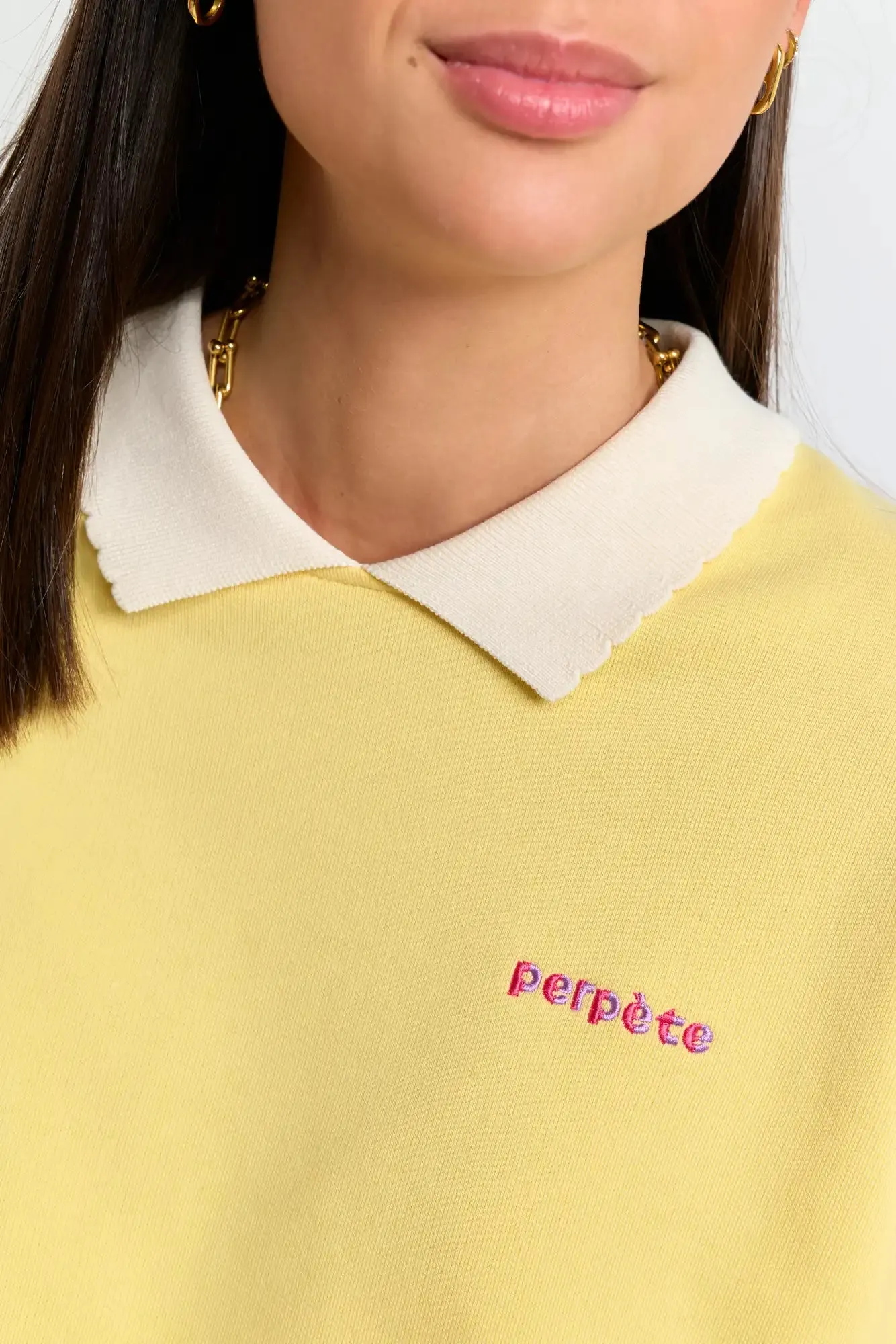 Sweat en coton bio | jaune "Geri pop-corn", Perpète, photo 2