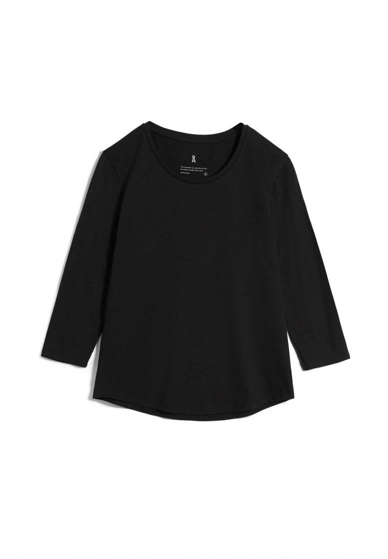 T-shirt à manches 3/4 noir en coton bio - neaa, Armedangels, photo 5