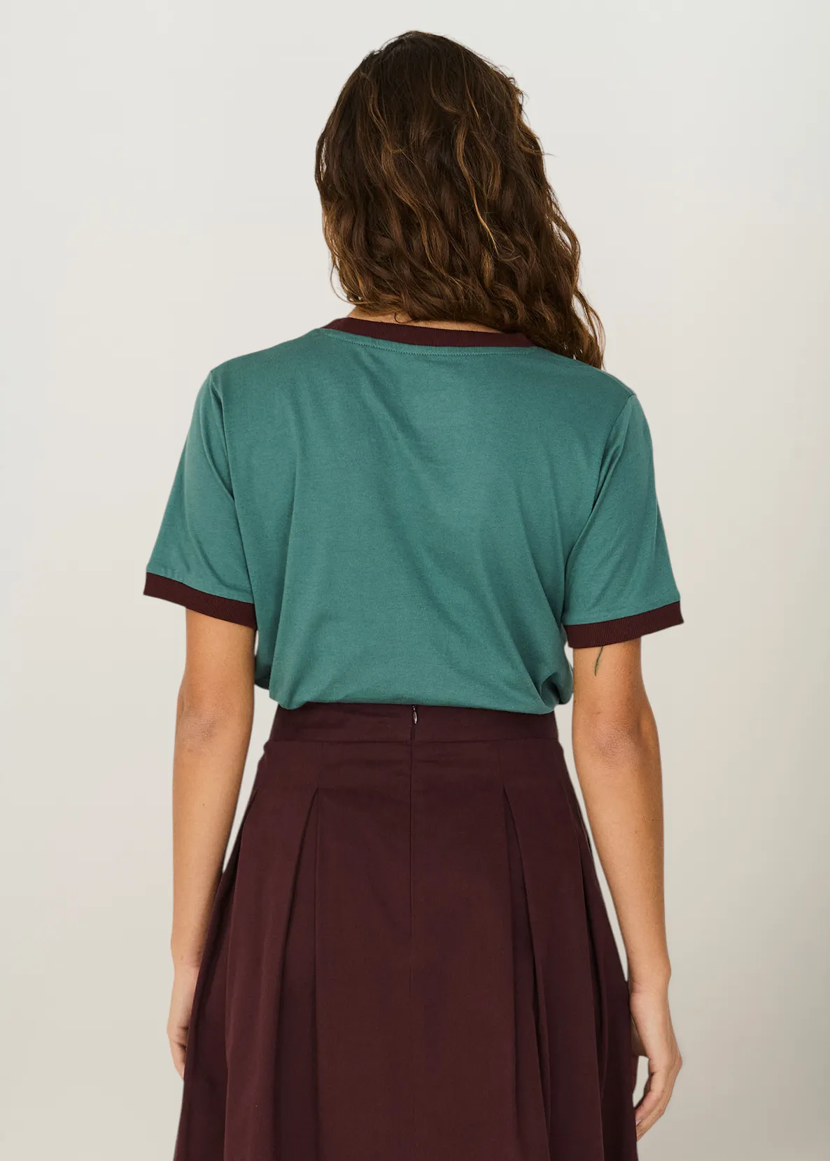 T-shirt en coton bio | vert "neskur", SKFK, photo 4