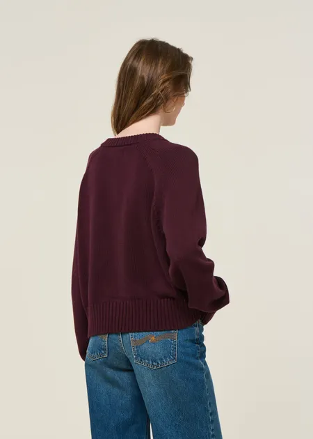 Gilet en coton bio | aubergine "sivia - cherry lacquer", Jan'n June, photo 4