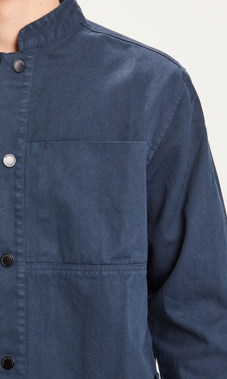 Blaue Workerjacke aus Bio-Baumwoll-Twill - pine twill total eclipse, Knowledge Cotton Apparel, Foto 3