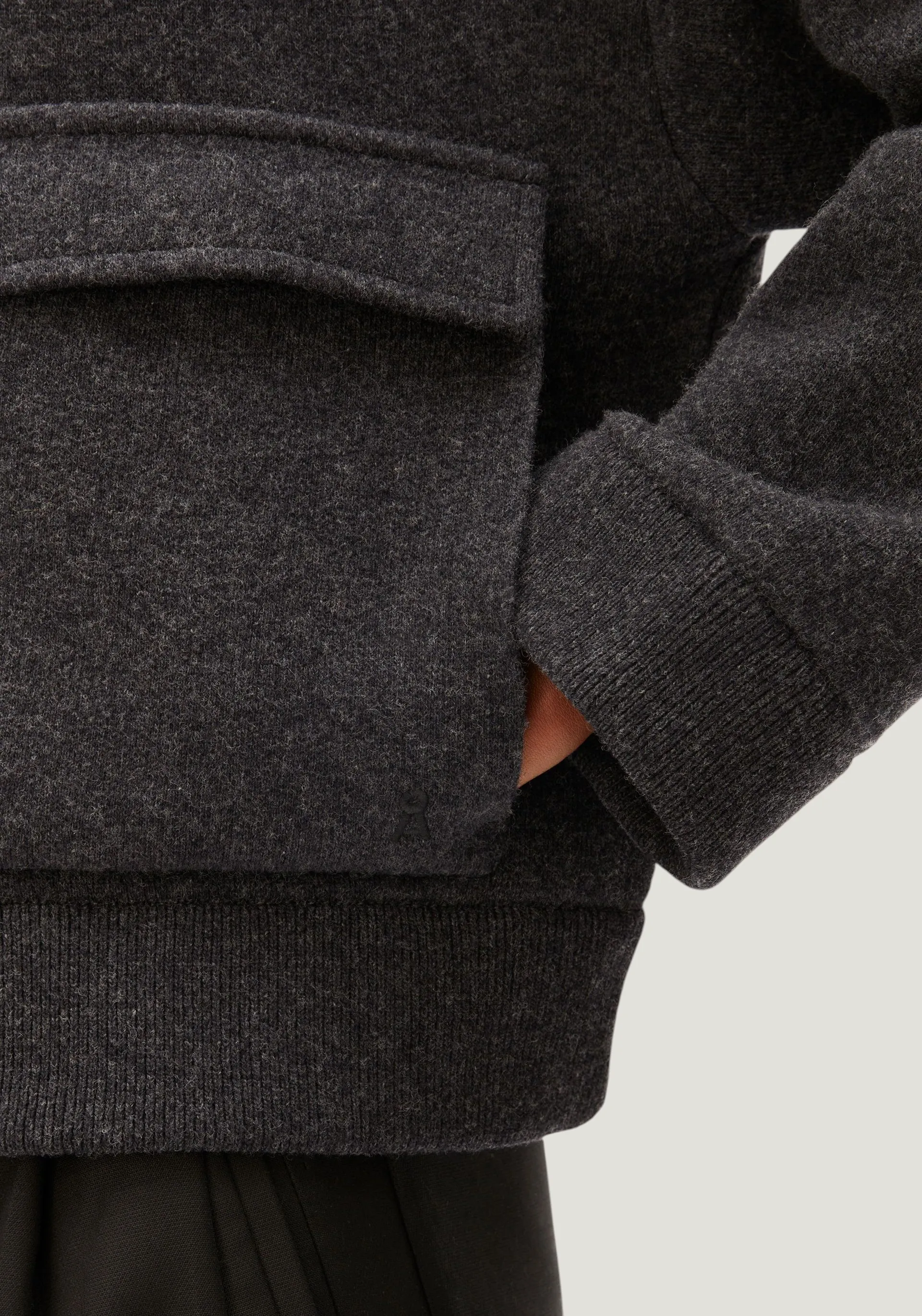 Veste en coton et laine bio | gris "cotton-wool knit jacket - steel melange", Armedangels, photo 6