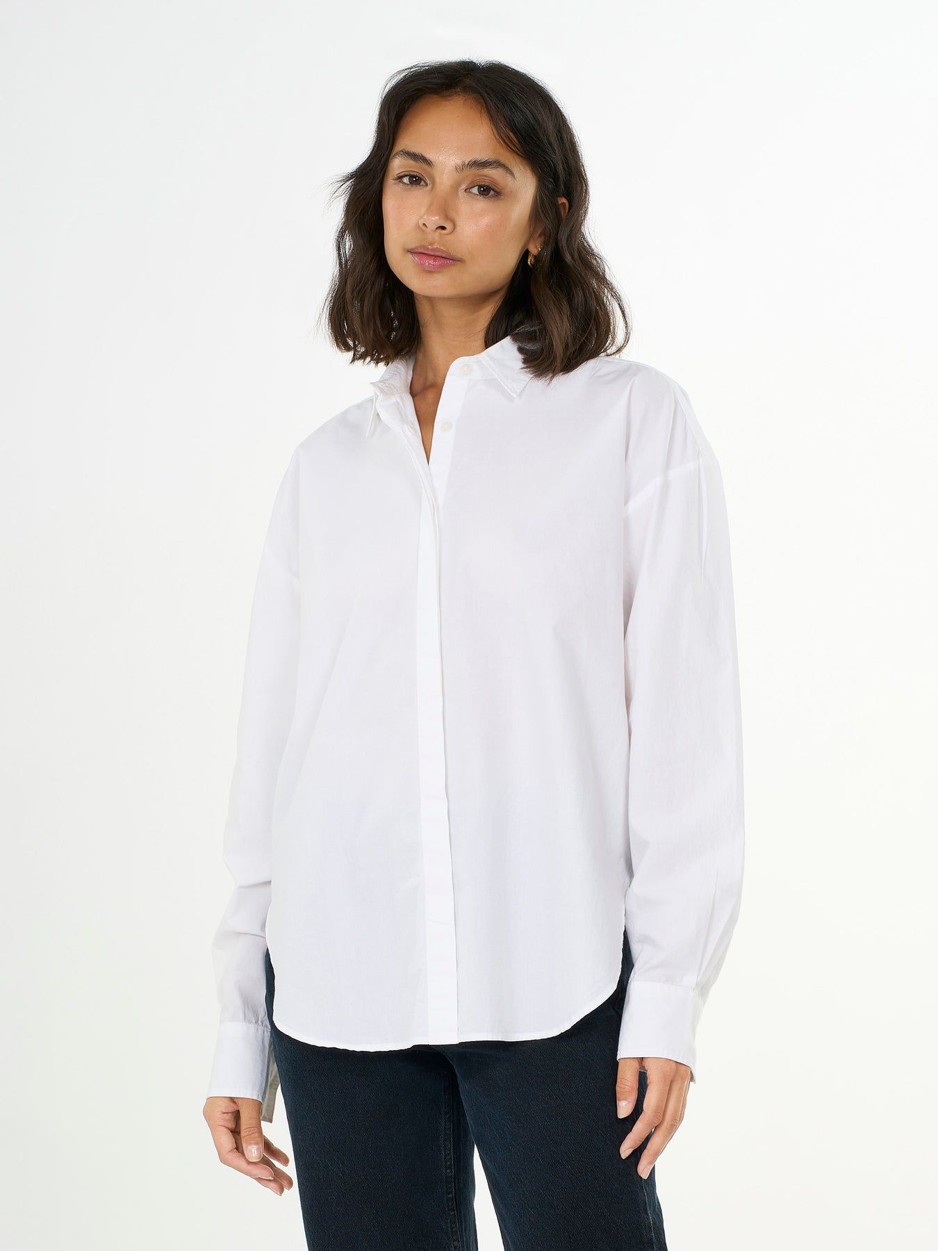 Chemise popeline en coton bio | blanc "poplin shirt bright white", Knowledge Cotton Apparel, photo 1