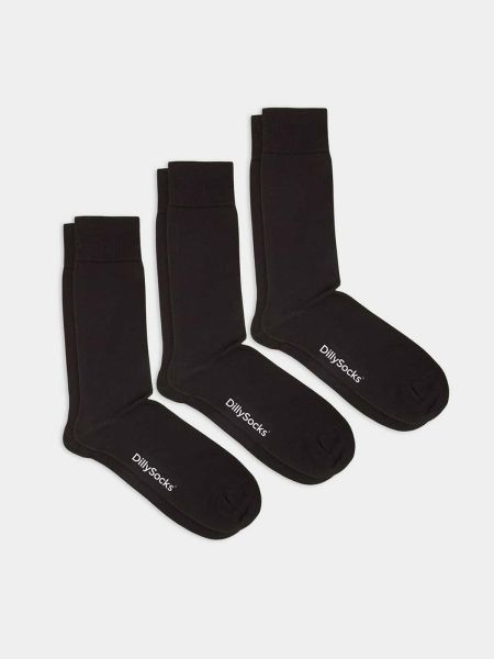 Pack 3 paires chaussettes en coton bio | noir "smooth night black"