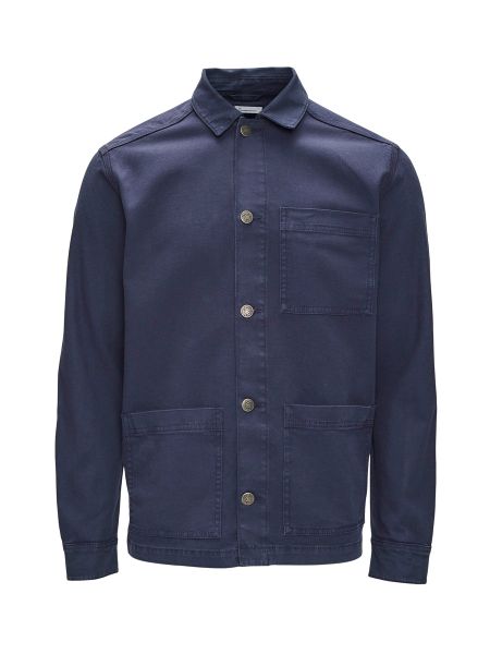 Blaue Workerjacke aus Bio-Baumwoll-Twill - pine twill total eclipse, Knowledge Cotton Apparel, Foto 1