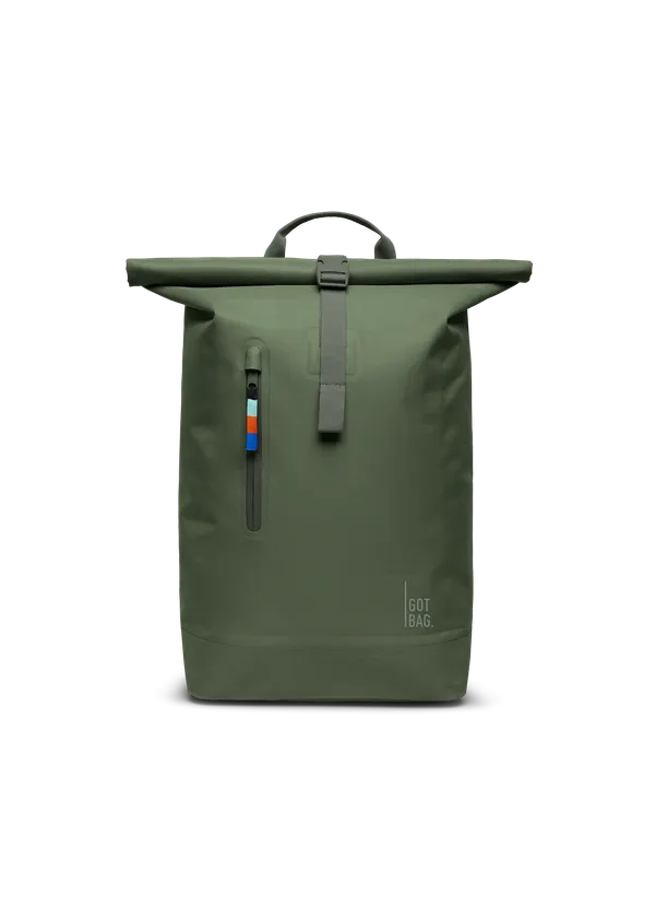 Sac à dos imperméable 26l en matière recyclée | vert "rolltop lite 2.0 algae", Got Bag