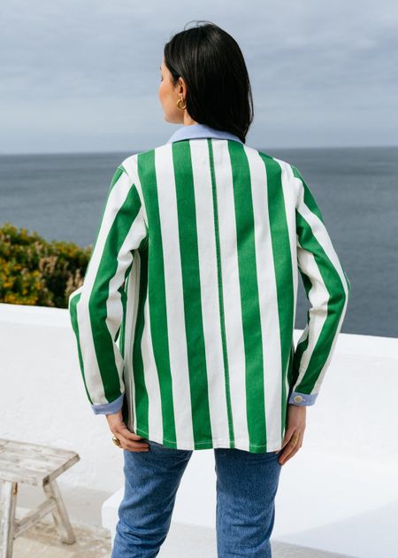 Veste Légère Joules Femme Floral Vert - Taille 38 M, Occasion Très Bon état