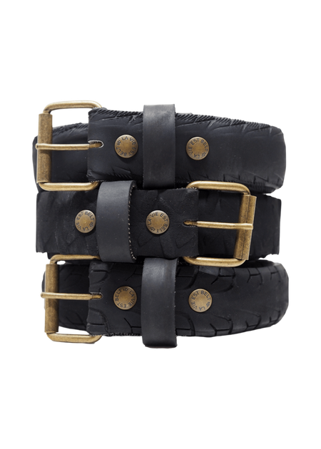 Ceinture upcyclée made in france | noir "belt vélo noire moyenne"