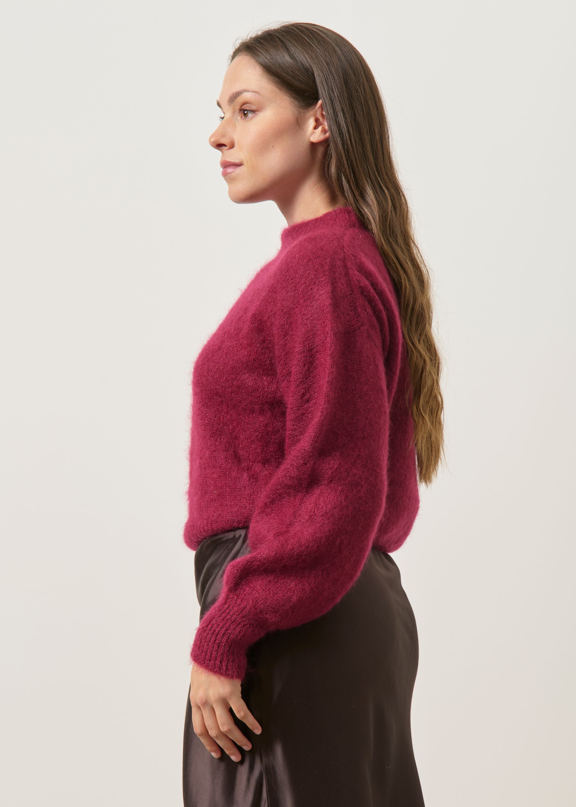Pull en mohair certifié | aubergine "sérena", WeDressFair, photo 3