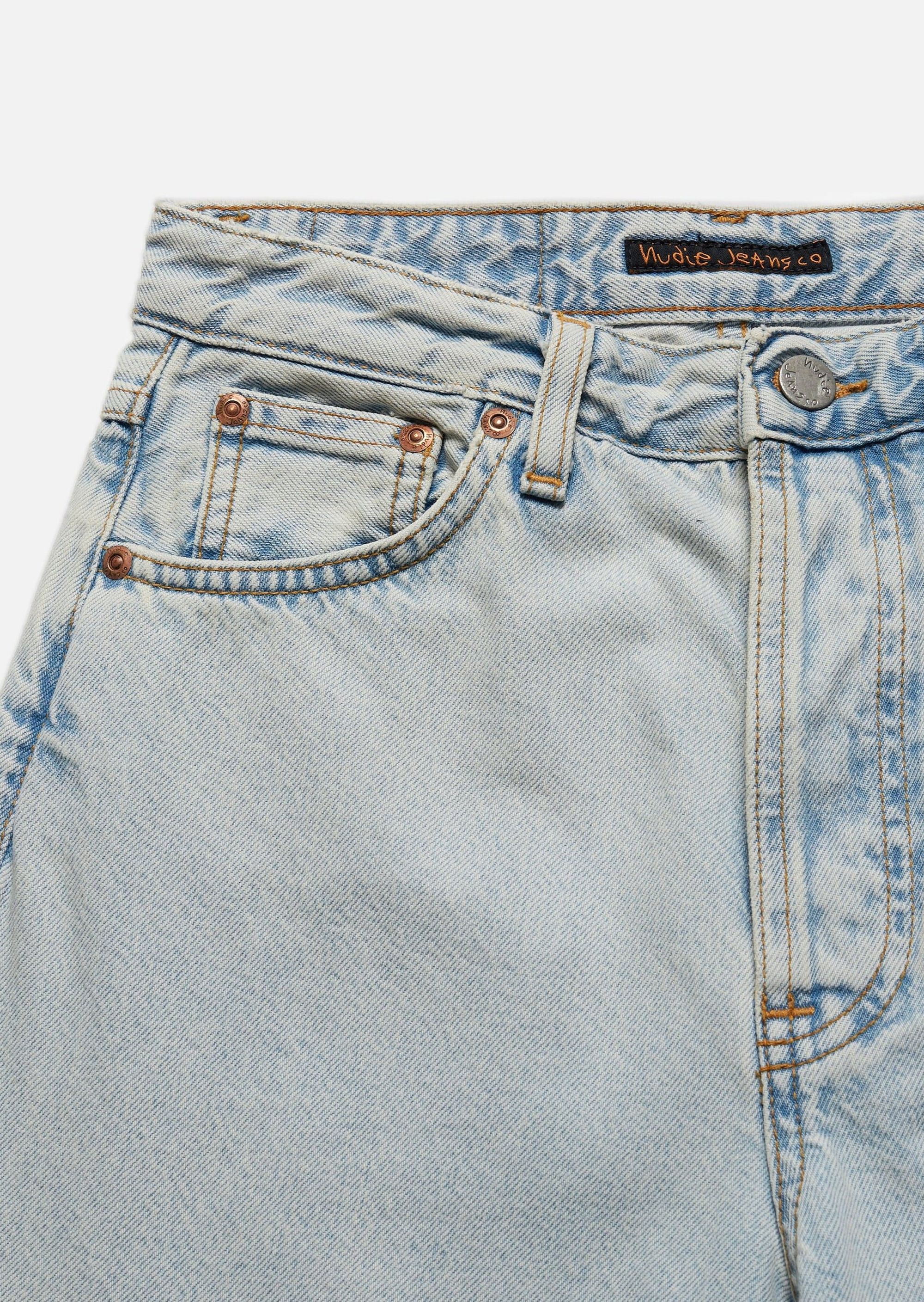 Jean mom bleu délavé en coton bio - breezy britt touch of blue, Nudie Jeans, photo 3