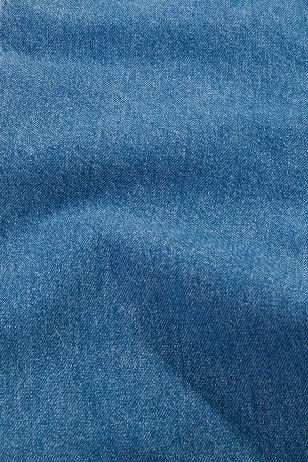 Jean droit en coton bio et recyclé | bleu "liora cropped clean holo mid vintage", Kings of Indigo, photo 6