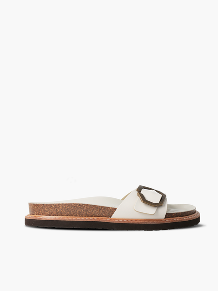 Sandales blanches en cuir certifié - gudi leather white