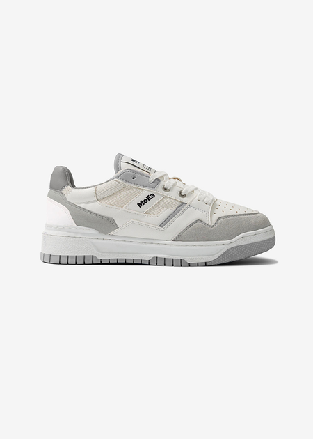 Baskets vegan en matière végétale | gris "gen2 corn white & grey" - Moea