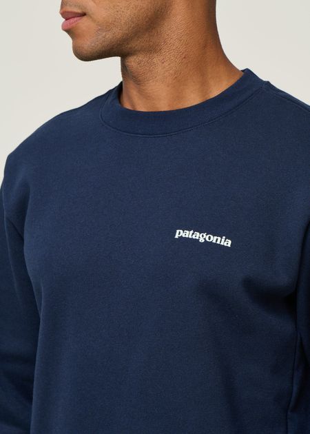 Sweat en matières recyclées | noir "fitz roy icon uprisal crew new navy", Patagonia, photo 2