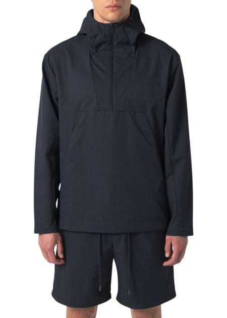 Coupe-vent en matière recyclée | bleu "technical hoodie water repellent - dark navy"