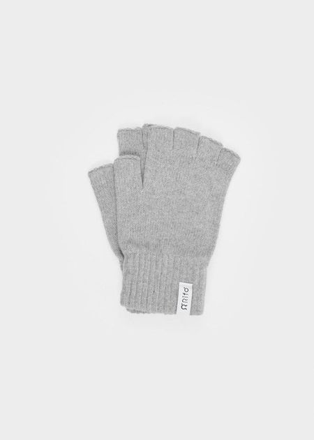 Mitaines en laine recyclée | gris "sasha - nero grigio calce" - Rifò