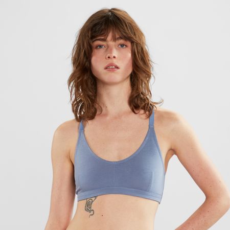 Brassière en coton bio et tencel | bleu "Soft bra junsele steel blue - stonewash"