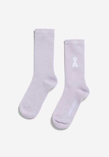 Chaussettes en coton biologique | violet "saamus bold - soft lilac" - Armedangels