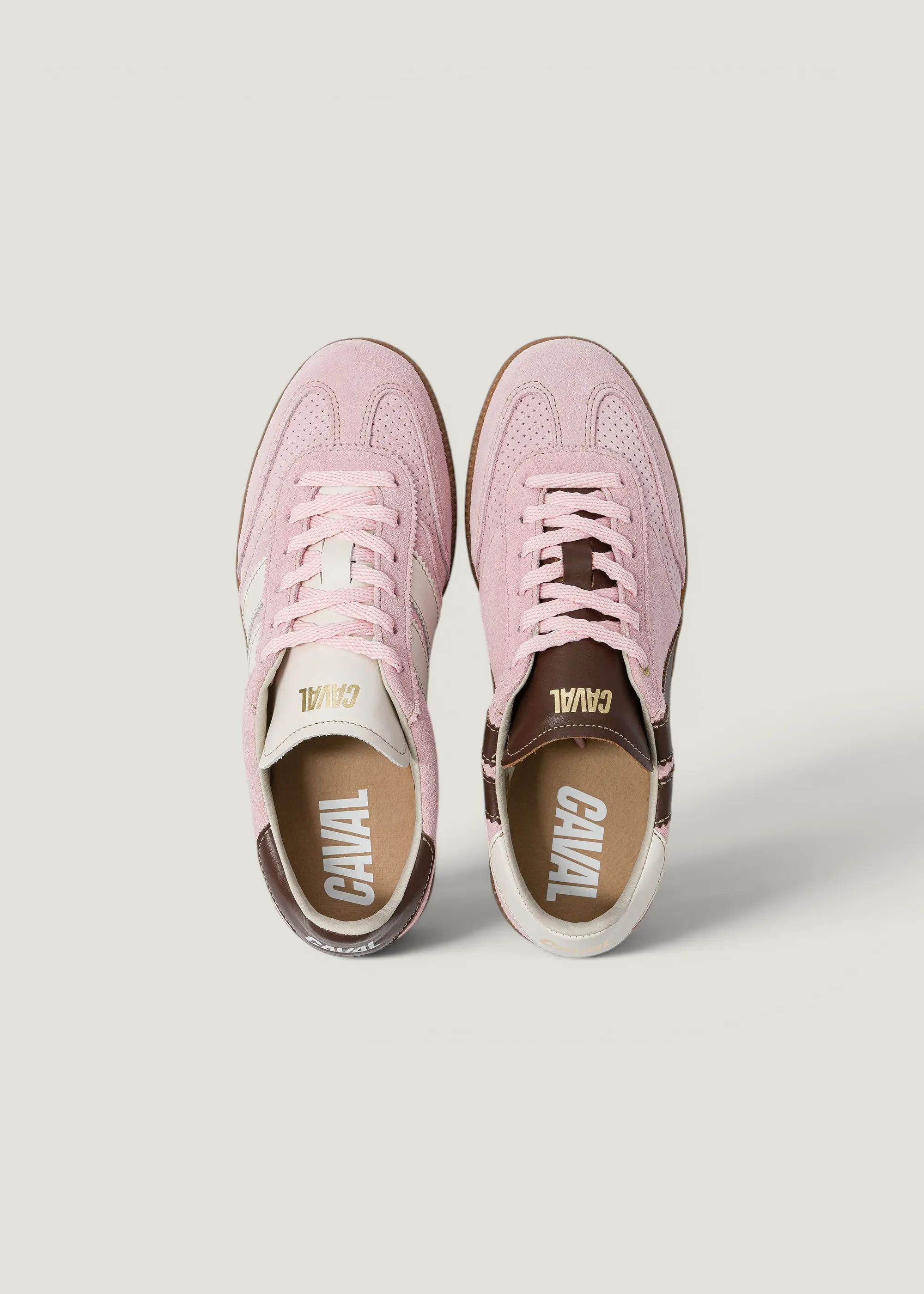 Baskets en cuir certifié | rose "pulse snow petal", Caval, photo 4