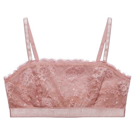 Bandeau dentelle rose en matières recyclées - amyup bandeau rose