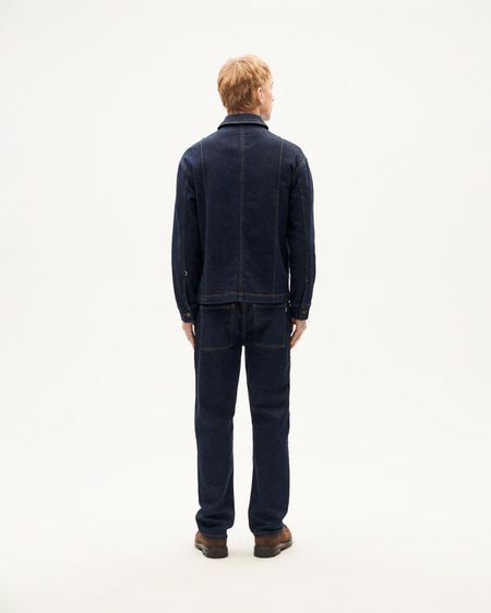 Jacke aus Bio-Baumwoll-Denim | Blau "dark clean denim gus jacket", Thinking Mu, Foto 4