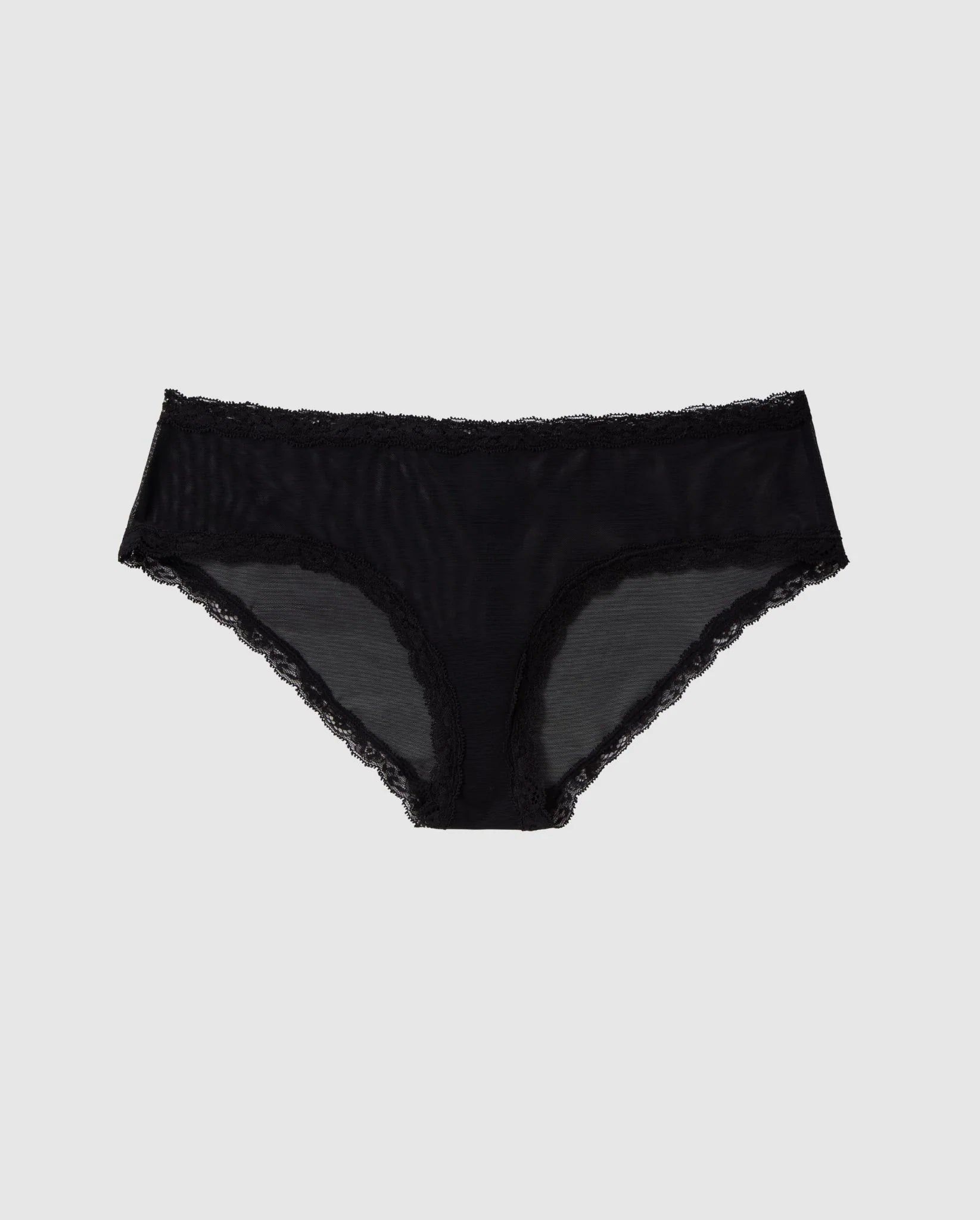 Slip aus recyceltem Material | Schwarz "mesh lace trim hipster black - black", Understatement, Foto 1