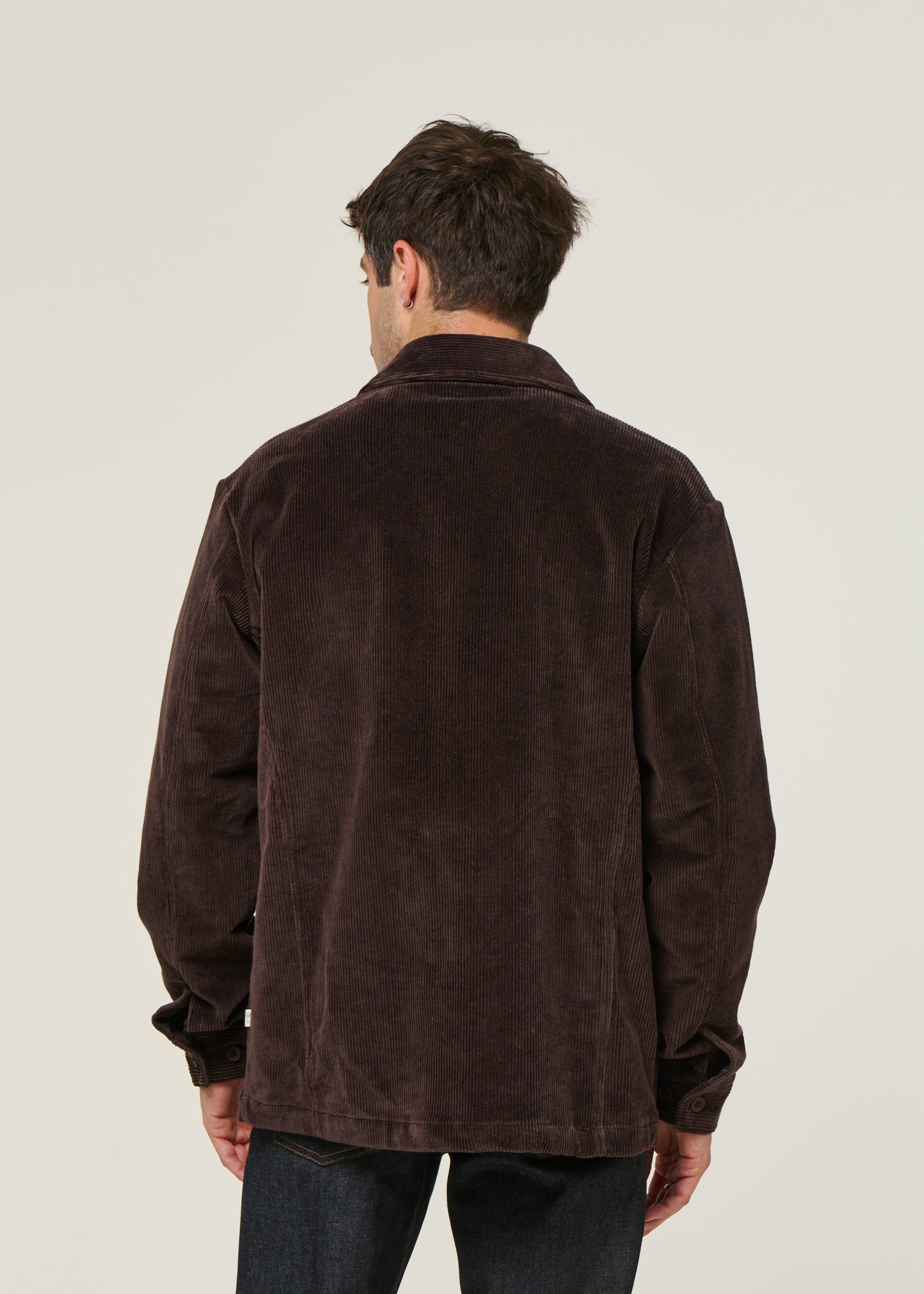 Veste velours en coton bio | marron "corduroy overshirt - chocolate torte", Knowledge Cotton Apparel, photo 4