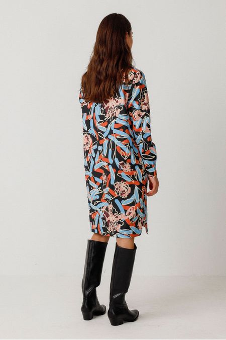 Robe en coton et lenzing | multicolore "vestido edurtzeta lorea" - SKFK