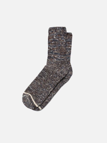Chaussettes en coton bio | marron "men slub sport socks - brownmelange"