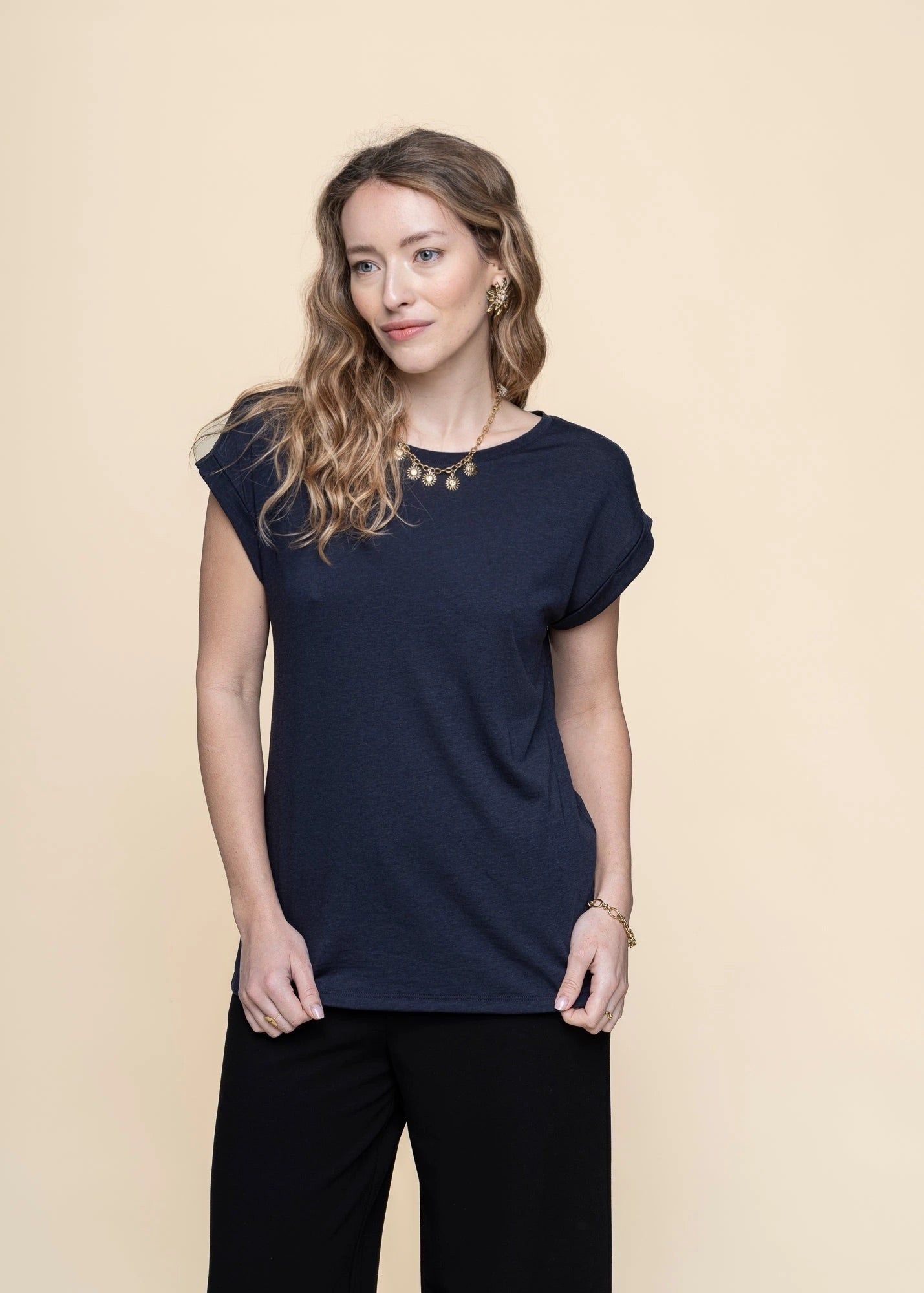 T-shirt en tencel et coton bio | marine "jilaana night sky", Armedangels, photo 1
