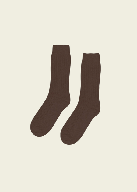 Chaussettes en laine mérinos recyclée | marron "coffee brown"