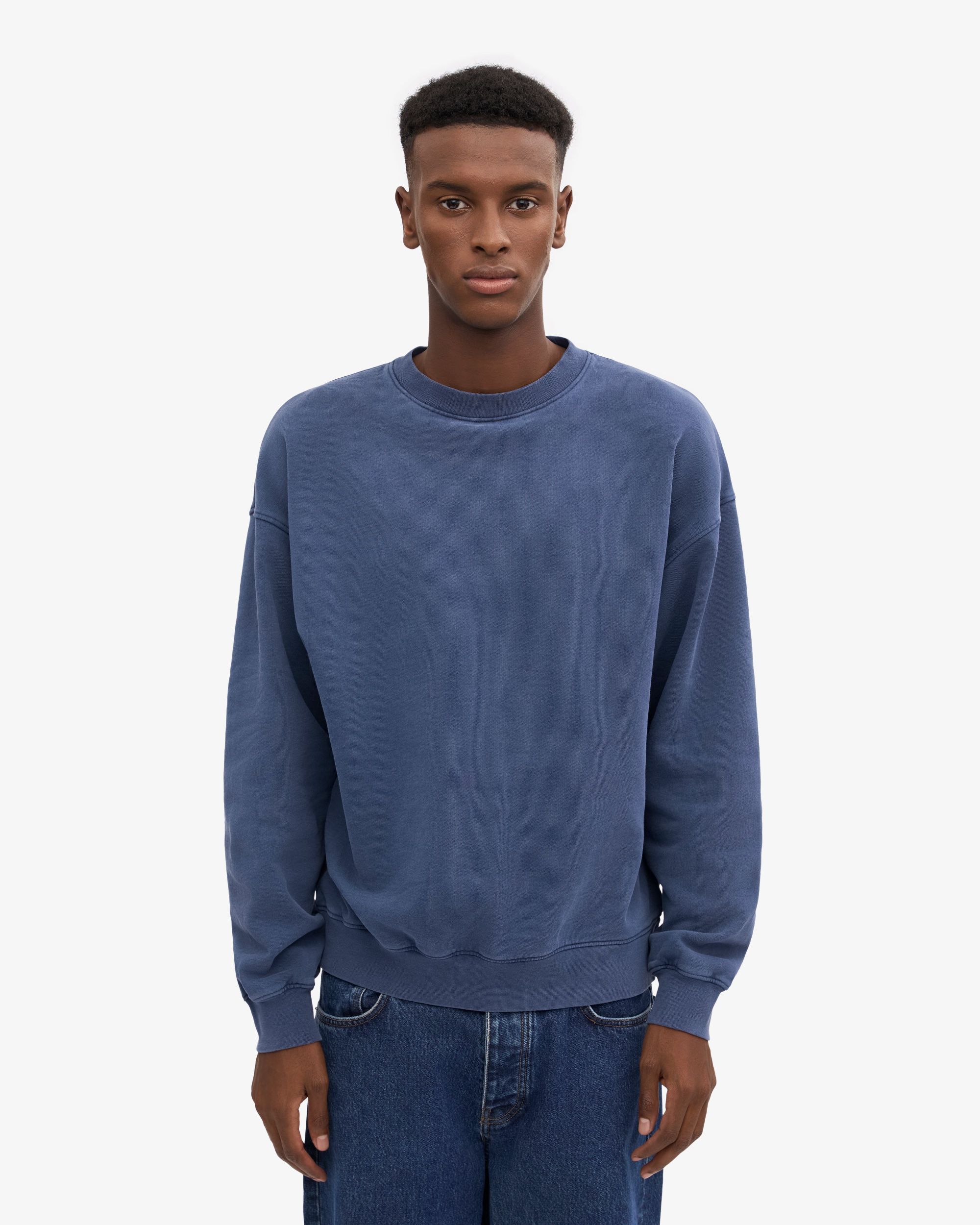 Oversize Sweater aus Bio-Baumwolle | Neptunblau "neptune blue", Colorful Standard, Foto 3