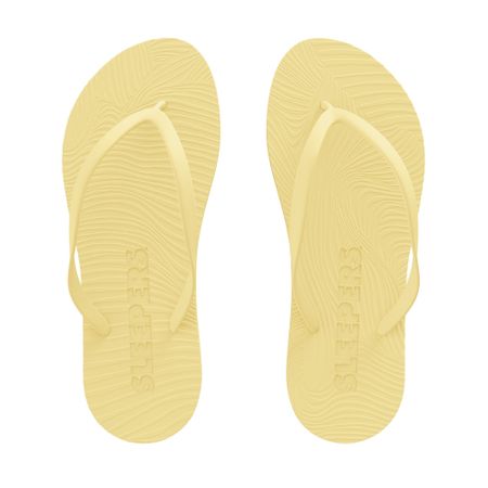 Tongs en caoutchouc naturel | jaune "mellow yellow"