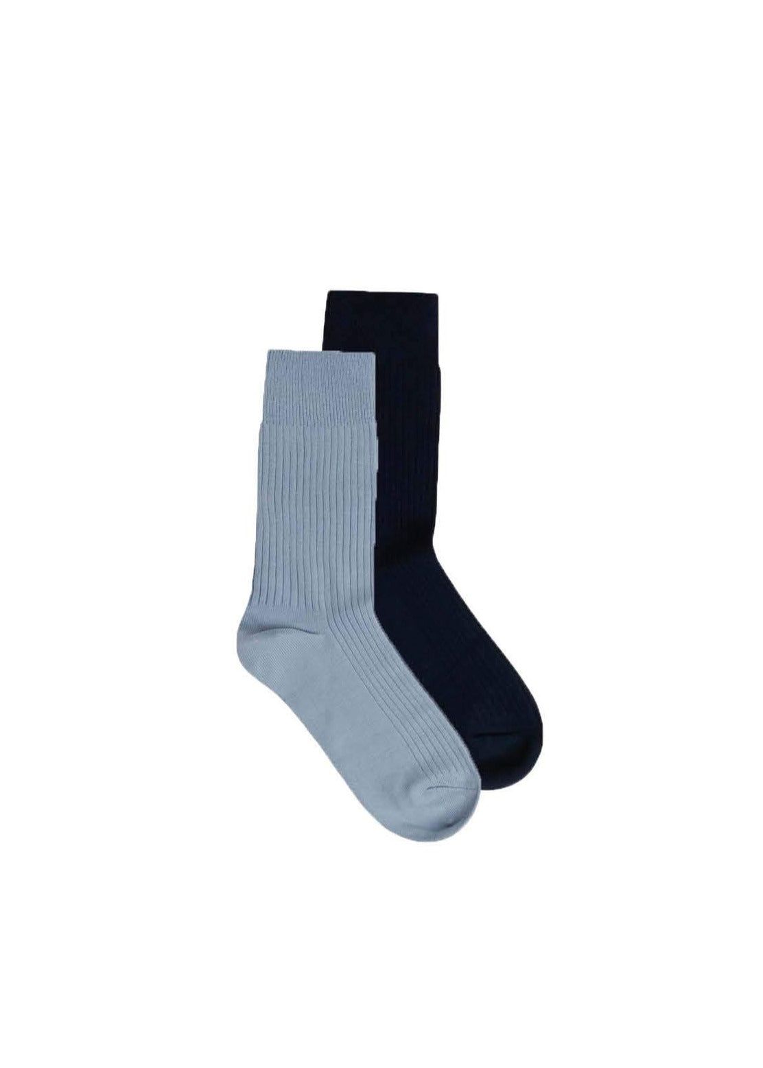 Pack 2 paires de chaussettes bleu clair en coton bio - linden, Knowledge Cotton Apparel, photo 1