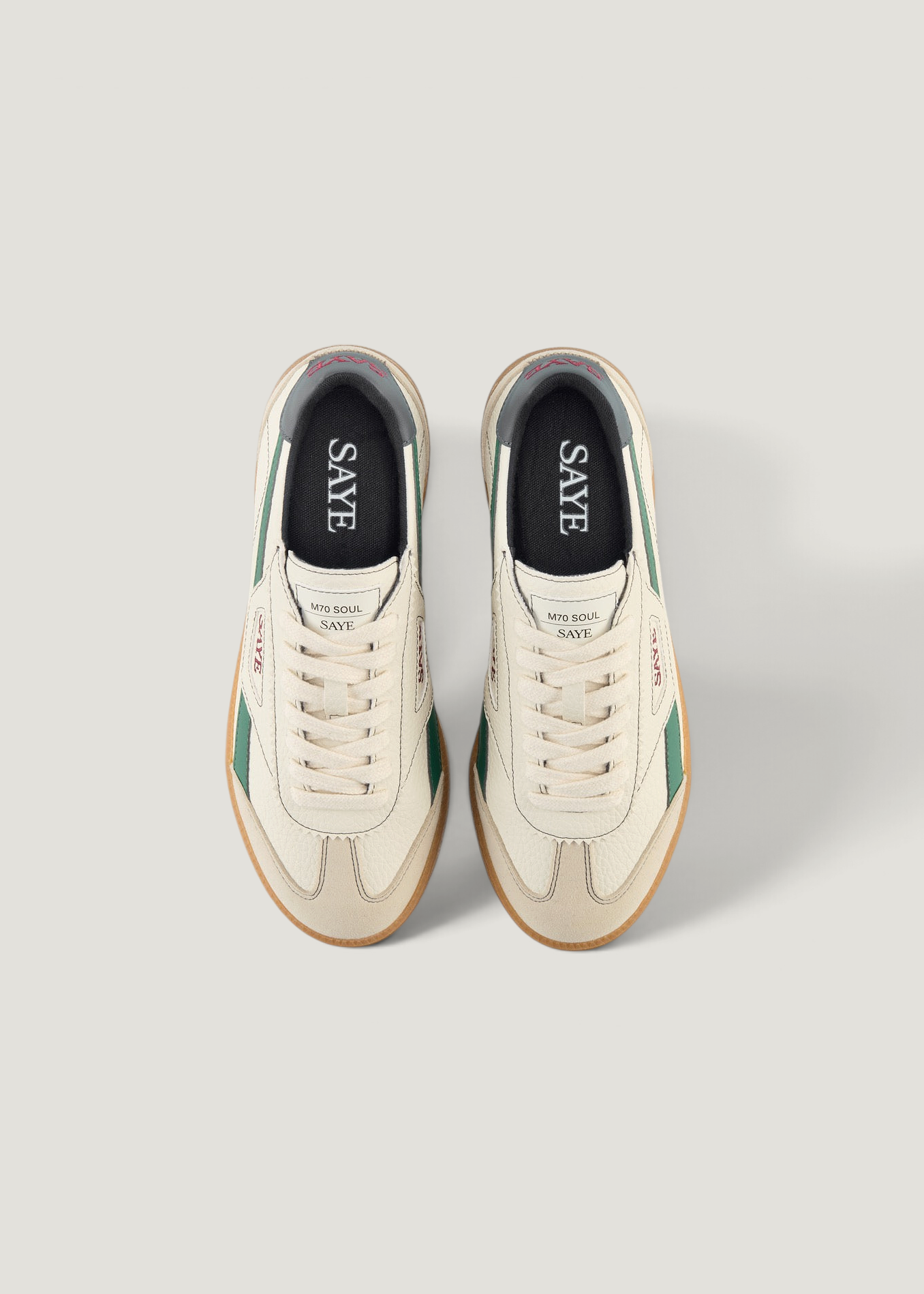 Vegane Sneaker | Beige und Blau "M70 soul lignify - pine & midnight", SAYE, Foto 2
