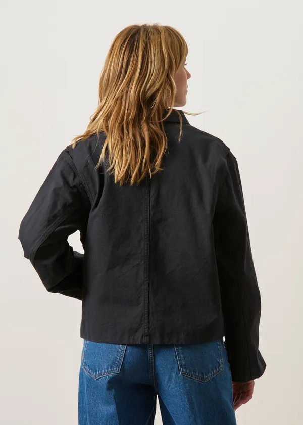 Veste en coton biologique épais | noir "Lana jacket duck canvas", Nudie Jeans