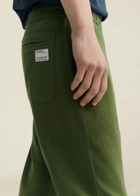 Pantalon droit léger en coton bio | vert "kentia light travel pants - green" - Thinking Mu