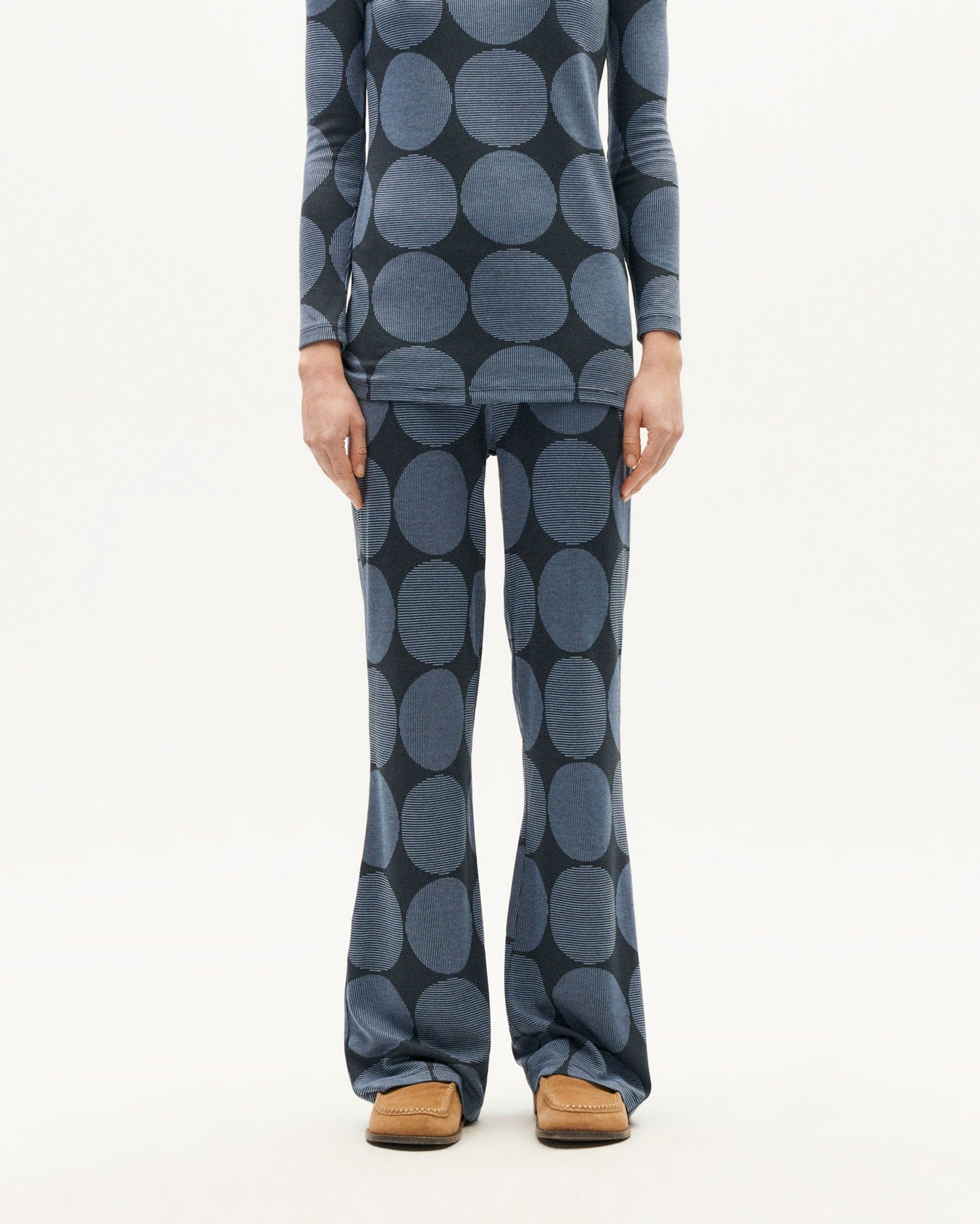 Pantalon ample en ecovero | bleu "japan naia pants blue", Thinking Mu, photo 2