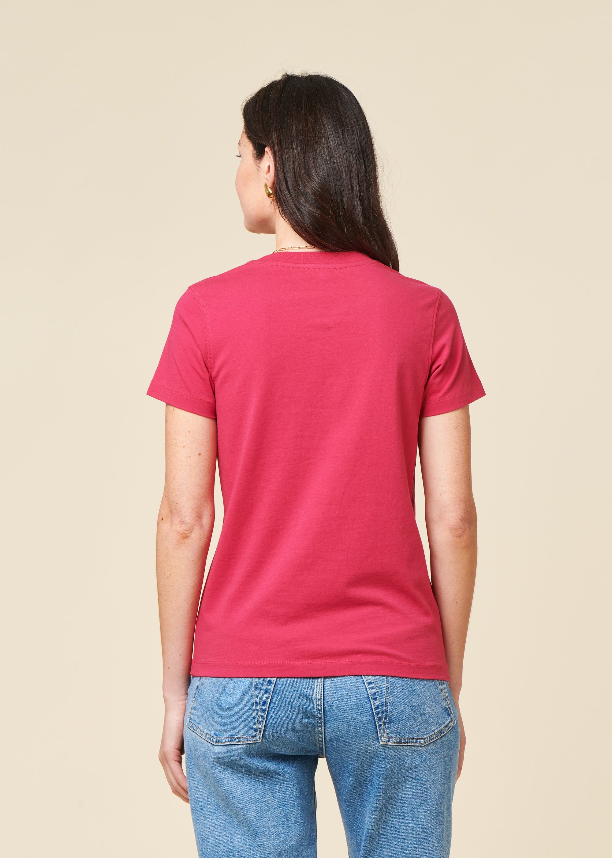 T-shirt en coton bio | fuschia, WeDressFair, photo 3