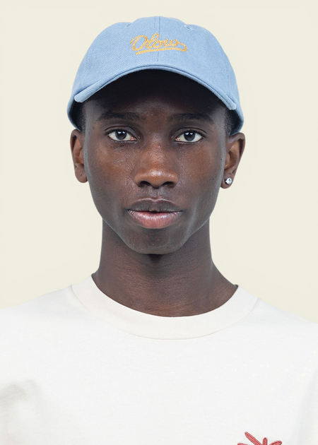 Casquette en coton bio | bleu "six panel signature bleu"