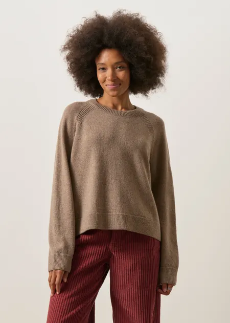 Pull oversize raglan en laine mérinos recyclée, WeDressFair