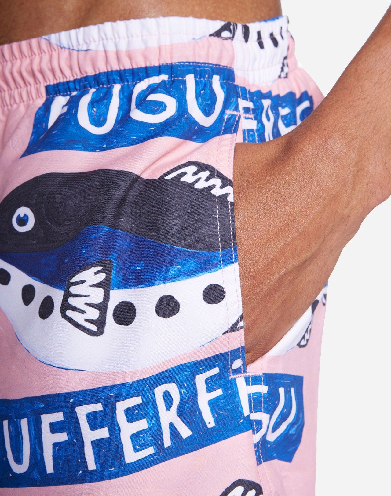 Short de bain en matières recyclées | rose "eugo pattern", Olow, photo 6