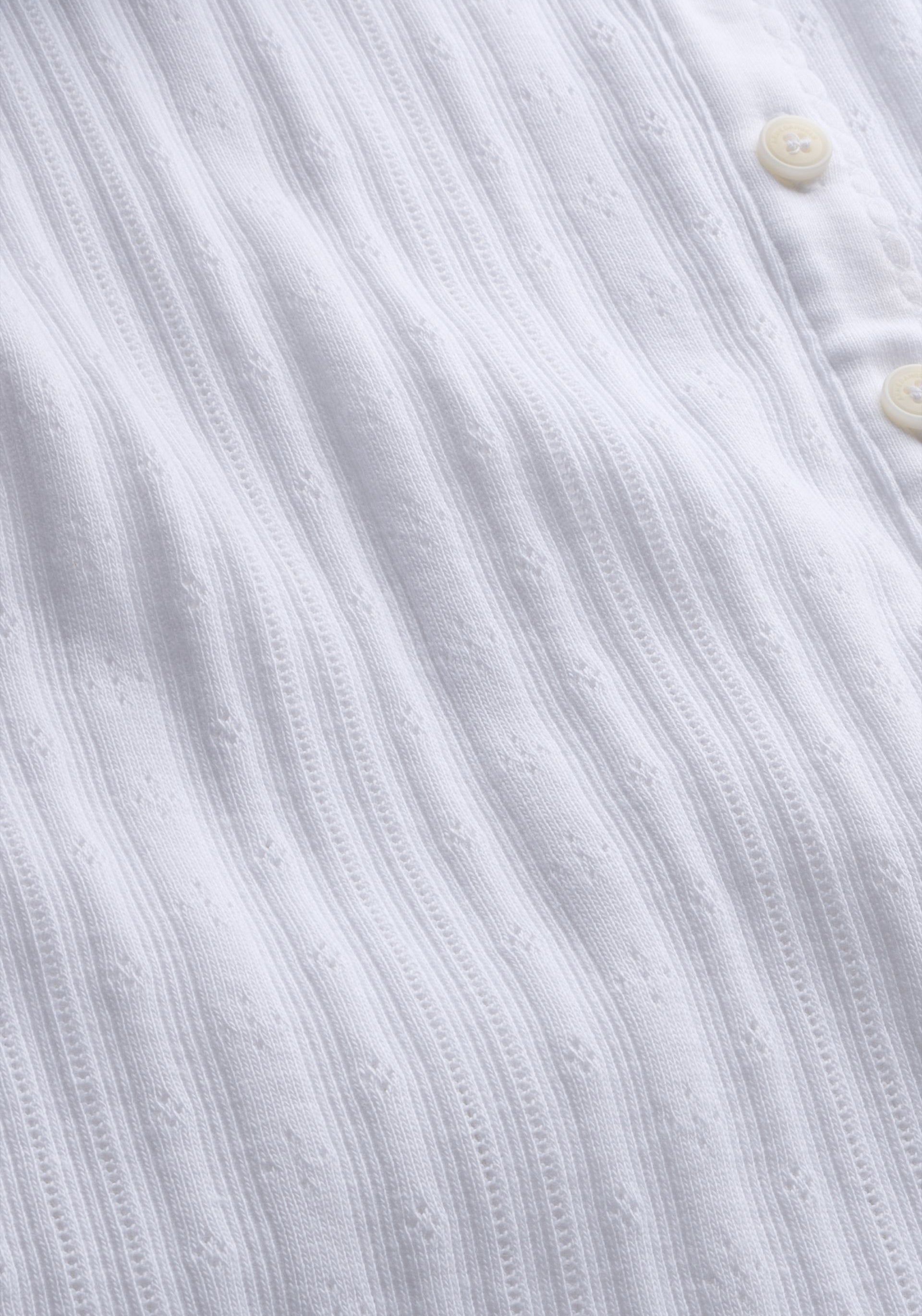 Pointelle-Top aus Bio-Baumwolle | Weiß "Pointelle top - white", Armedangels, Foto 4