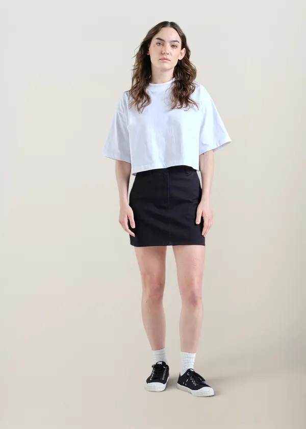 Jupe en coton biologique | noir "Skirt riala black", Dedicated