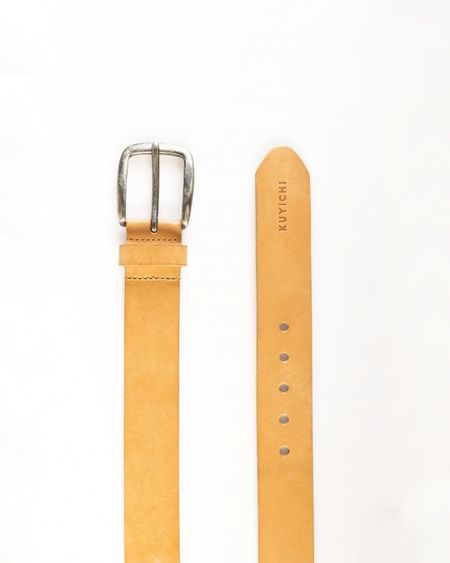 Ceinture en cuir tannage végétal | beige "dean natural"