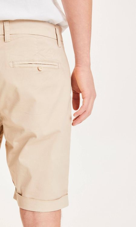 Short chino en coton bio | beige "chino poplin light feather gray", Knowledge Cotton Apparel, photo 2