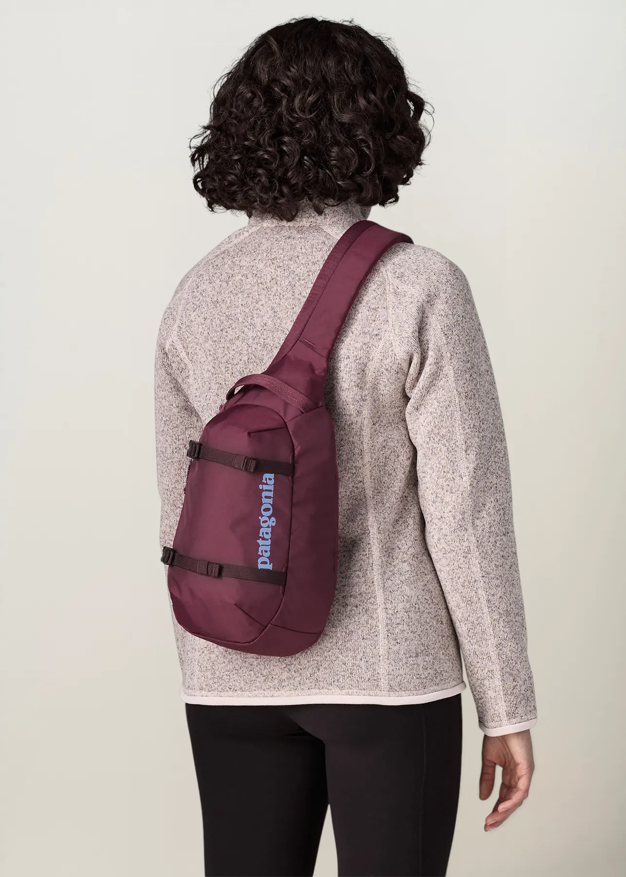 Sac bandoulière en matière recyclée | bordeaux "Atom sling 8l - byfg", Patagonia, photo 4