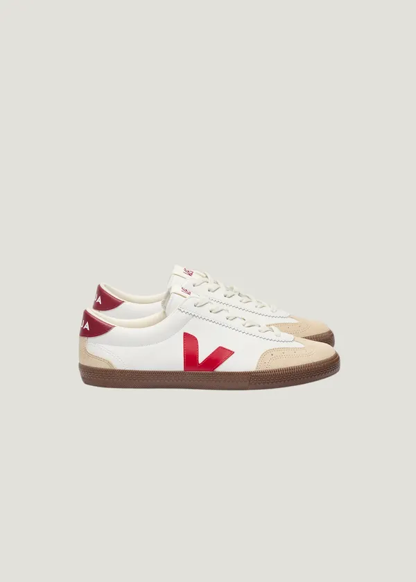 Baskets en cuir | blanc "volley - white pekin bark", Veja