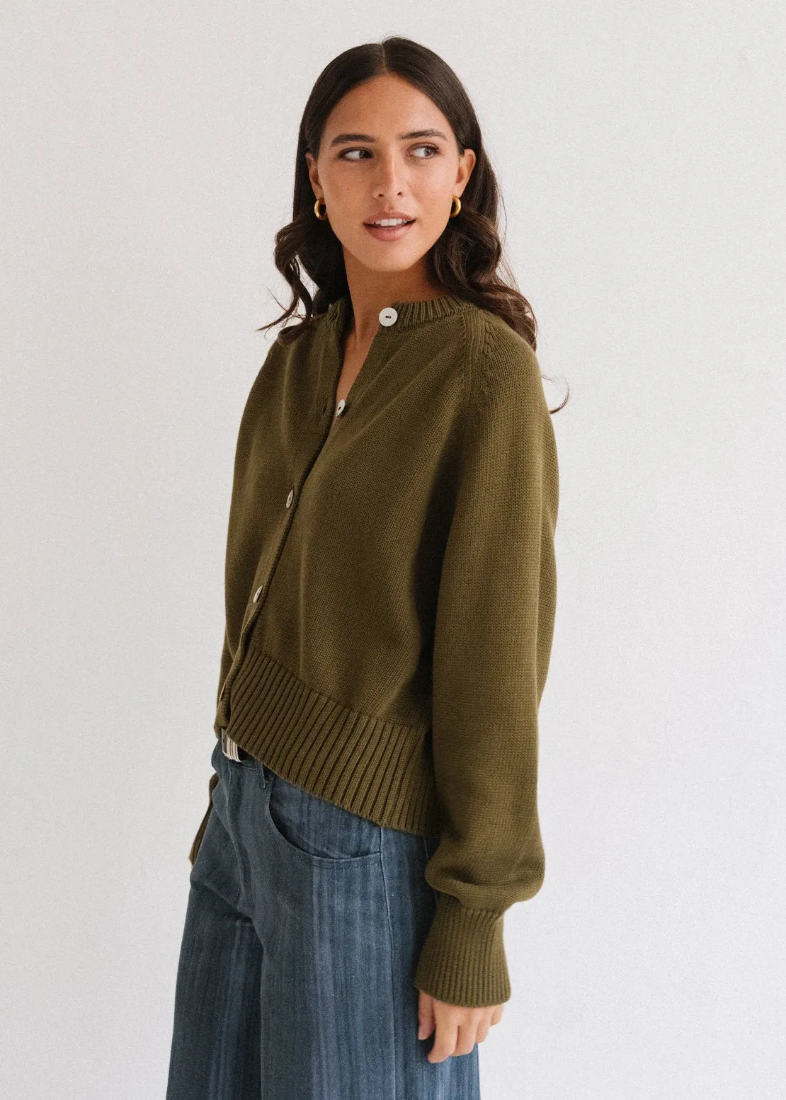 Gilet en coton bio | olive "sivia - woody olive", Jan'n June, photo 3